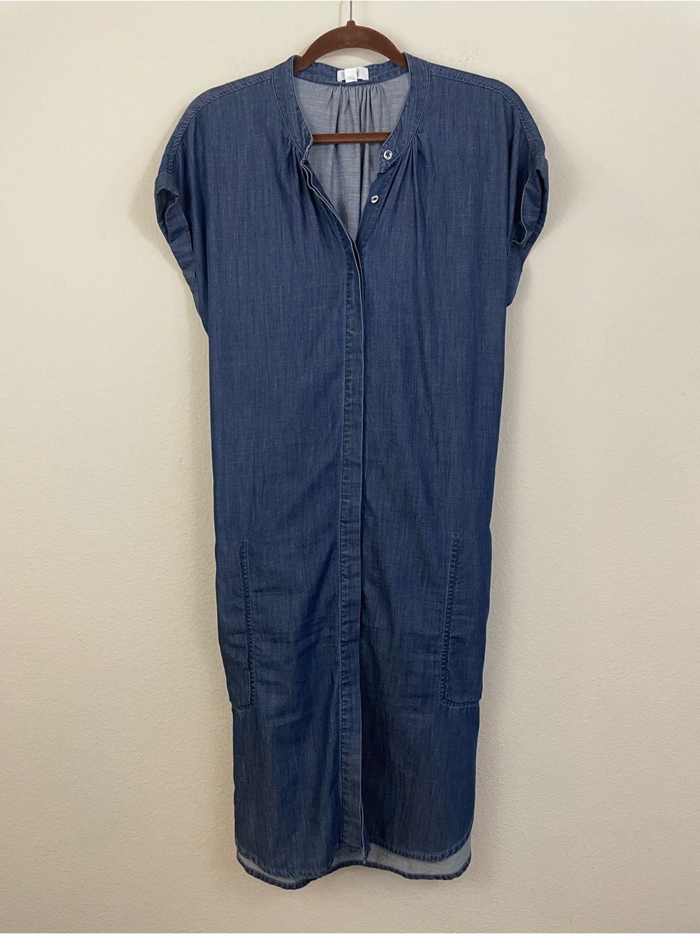 CLOSED Blue Classic Denim Shirt Dress Adjustable Waist Tie‎ Size Medium